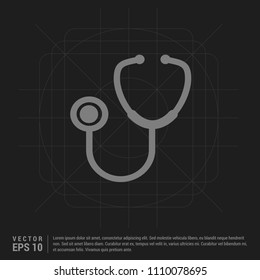 stethoscope Icon - Black Creative Background - Free vector icon
