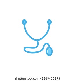 icono del estetoscopio en azul adecuado para sus necesidades de diseño médico