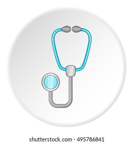 Stethoscope icon. Cartoon illustration of stethoscope vector icon for web