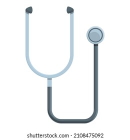 Vector de dibujos animados de iconos de estetioscopio. Médico de corazón. Clínica médica