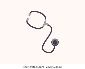 Stethoscope icon in clean vector design, symbolizing medical care, health checkups, and diagnostics. Ideal for healthcare, doctor, clinic, and medical-related projects and presentations.