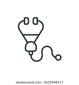 stethoscope icon collection .design style with background