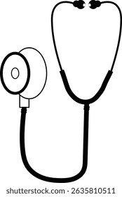 Stethoscope icon concept of healthcare, medicine, and health. Hospital elements vector design