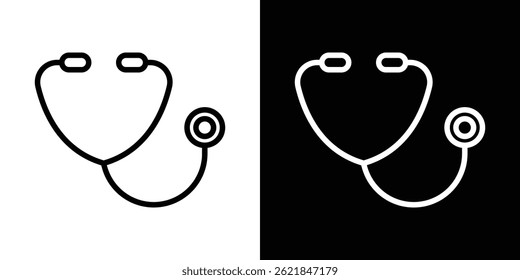 Stethoscope icon concept stroke on white background