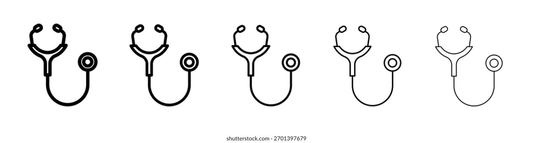 Diseño del icono del estetoscopio, logotipo, App, UI. Ilustración vectorial, EPS