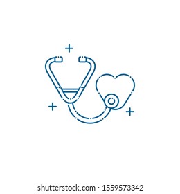 stethoscope icon design, Medical health care hospital emergency aid clinic and medication Vector illustration