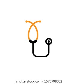 stethoscope icon design template trendy
