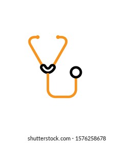 stethoscope icon design template trendy