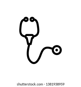 stethoscope icon design template vector