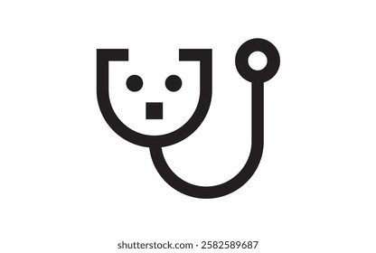 stethoscope icon design vector template