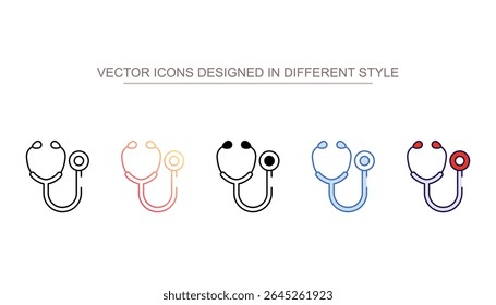 Stethoscope icon design with white background stock illustration
