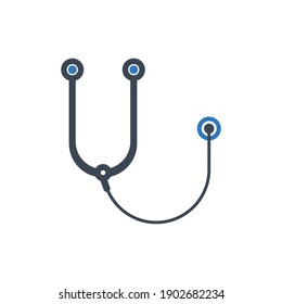 Stethoscope Icon. Doctor, hospital, medical, heartbeat.
