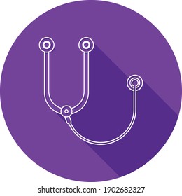 Stethoscope Icon. Doctor, hospital, medical, heartbeat.