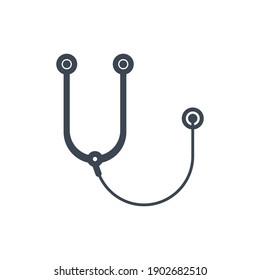 Stethoscope Icon. Doctor, hospital, medical, heartbeat.