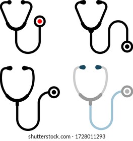 Stethoscope Icon, Doctor, Medical Vector art  Illustration