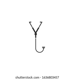 Stethoscope Icon, editable color template. Stethoscope symbol vector sign isolated for graphic and web design.