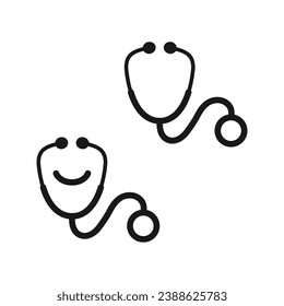 Stethoscope icon, equipment for doctors sign icon isolated vector illustration on white background.