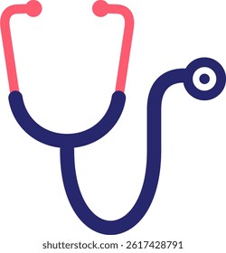 Stethoscope Icon Fill Vector Illustration