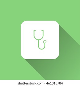 stethoscope icon. flat design
