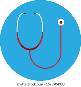 Stethoscope icon flat design illustration