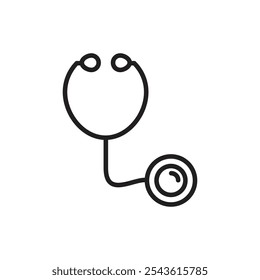 stethoscope icon Flat line illustration