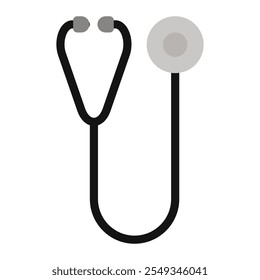 Stethoscope icon in Flat Style. Color Fill