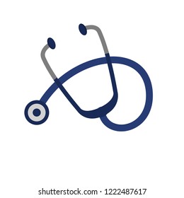 stethoscope icon in flat style isolated vector illustration on white transparent background