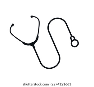 Stethoscope icon and health theme.
