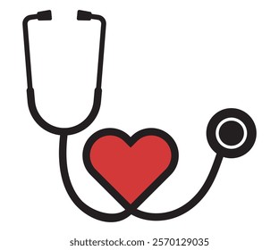 Stethoscope icon healthcare concept nurse instrument illustration 