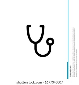 Stethoscope icon. Healthcare and medical symbol.