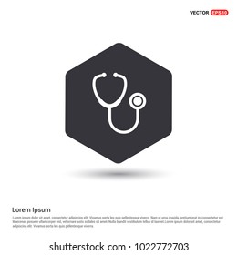 stethoscope Icon Hexa White Background icon template
