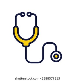 Stethoscope icon isolate white background vector stock illustration.