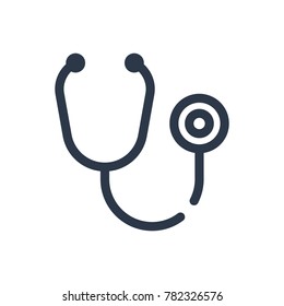 Stethoscope icon. Isolated cardiogram and stethoscope icon line style. Premium quality vector symbol drawing concept for your logo web mobile app UI design.