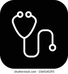 Stethoscope icon isolated on abstract background
