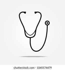 Stethoscope icon isolated on white background.