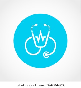 Stethoscope Icon Isolated on White Background