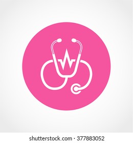 Stethoscope Icon Isolated on White Background