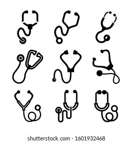 stethoscope icon isolated sign symbol vector illustration - Collection of high quality black style vector icons
