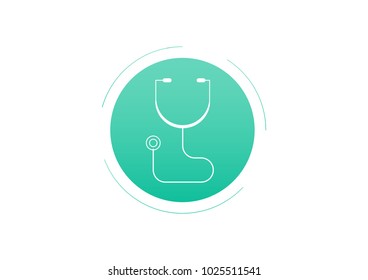 Stethoscope icon isolated vector illustration