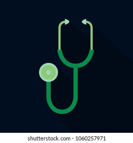 stethoscope icon isolated vector illustration on transparent background