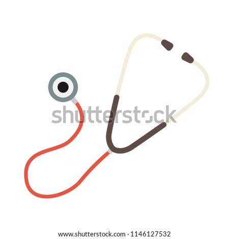 	
stethoscope icon isolated vector illustration on white transparent background