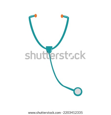 Stethoscope icon isolated vector illustration on white transparent background
