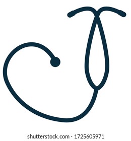The stethoscope icon. Isolated vector icon on a white background. Medical instruments