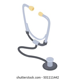 Stethoscope Icon. Isometric 3d Illustration Of Stethoscope Vector Icon For Web