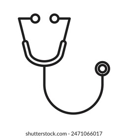 Stethoscope icon line art vector