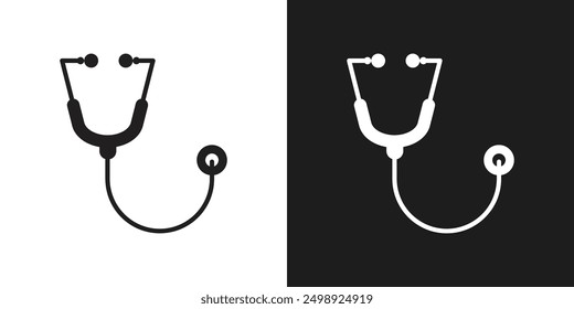 Stethoscope icon line art vector