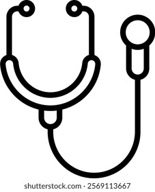 Stethoscope Icon Line Vector Illustration