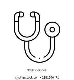 stethoscope icon. Linear style sign isolated on white background. Vector illustration
