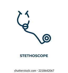 Stethoscope icon. Linear vector illustration. Outline stethoscope icon vector. Thin line symbol for use on web and mobile apps, logo, print media.