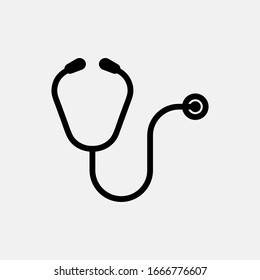 Stethoscope icon logo design. simple flat vector illustration